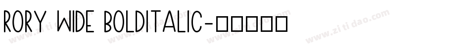 Rory Wide BoldItalic字体转换